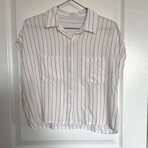 Cropped Button Up Blouse